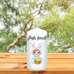 Lumanare Decorativa, Paste, Alb, 14x7 cm, LPS010 - imagine 3