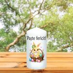 Lumanare Decorativa, Paste, Alb, 14x7 cm, LPS014 - imagine 3