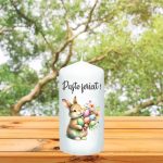 Lumanare Decorativa, Paste, Alb, 14x7 cm, LPS019 - imagine 3