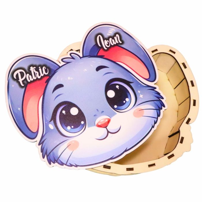 Cutie cadou de Paste, Personalizata, Lemn, Multicolor, OKPUV011 - imagine 2