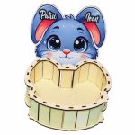 Cutie cadou de Paste, Personalizata, Lemn, Multicolor, OKPUV011 - imagine 3