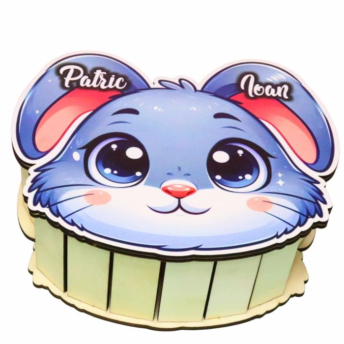 Cutie cadou de Paste, Personalizata, Lemn, Multicolor, OKPUV011 - imagine 4