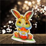 Suport cu Ou Kinder Joy, Paste, Lemn, Multicolor, 17x12,5 cm, OKPUV015 - imagine 5