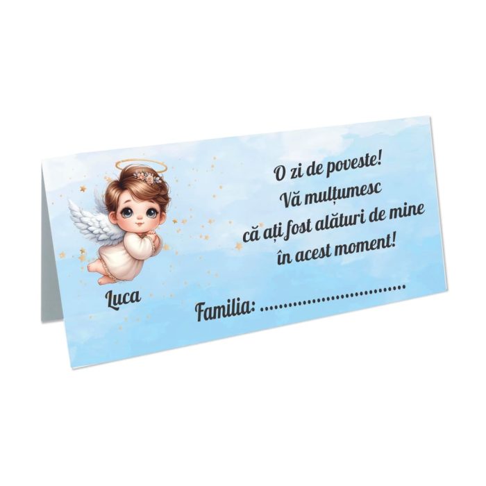 Plic bani Botez, Model PB45, Carton, Alb - imagine 1