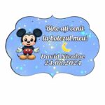 Pancarta Bine Ati Venit, Personalizata, Botez, Mickey Mouse, 40x31cm, PBBUV005 - imagine 3