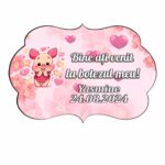 Pancarta Bine Ati Venit, Personalizata, Botez, Piglet, 40x31cm, PBBUV007 - imagine 3