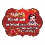 Pancarta Bine Ati Venit, Personalizata, Botez, Alba ca Zapada, 40x31cm, PBBUV013