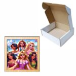 Puzzle din lemn, Printese, 16 piese, Multicolor, 17x17 cm, PDUV010 - imagine 3