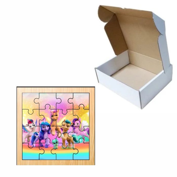 Puzzle din lemn, My Melody, 16 piese, Multicolor, 17x17 cm, PDUV014 - imagine 3