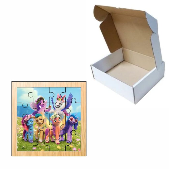 Puzzle din lemn, My Melody, 16 piese, Multicolor, 17x17 cm, PDUV016 - imagine 3