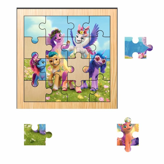Puzzle din lemn, My Melody, 16 piese, Multicolor, 17x17 cm, PDUV016 - imagine 2