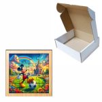 Puzzle din lemn, Mickey Mouse, 16 piese, Multicolor, 17x17 cm, PDUV028 - imagine 3
