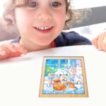 Puzzle din lemn, Cinnamoroll, 16 piese, Multicolor, 17x17 cm, PDUV041 - imagine 4