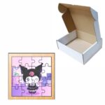 Puzzle din lemn, Kuromi, 16 piese, Multicolor, 17x17 cm, PDUV042 - imagine 3