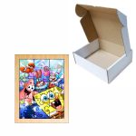 Puzzle din lemn, SpongeBob, 9 piese, Multicolor, 15x12 cm, PDUV057 - imagine 3