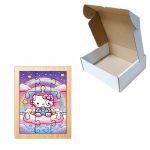 Puzzle din lemn, Hello Kitty, 9 piese, Multicolor, 15x12 cm, PDUV062 - imagine 3