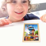 Puzzle din lemn, Patrula Catelusilor, 9 piese, Multicolor, 15x12 cm, PDUV065 - imagine 4