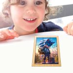 Puzzle din lemn, Sonic, 9 piese, Multicolor, 15x12 cm, PDUV074 - imagine 4