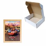 Puzzle din lemn, Cars, 9 piese, Multicolor, 15x12 cm, PDUV077 - imagine 3