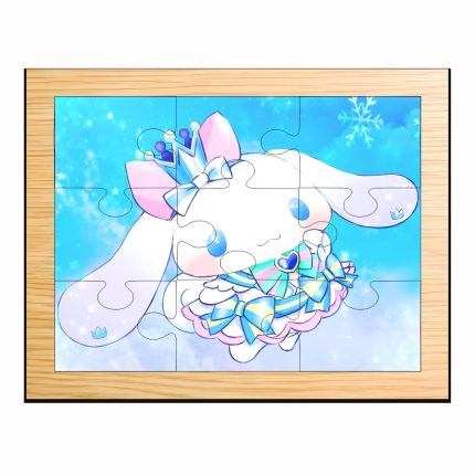 Puzzle din lemn, Cinnamoroll, 9 piese, Multicolor, 15x12 cm, PDUV079