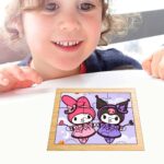 Puzzle din lemn, Kuromi, My Melody, 9 piese, Multicolor, 15x12 cm, PDUV080 - imagine 4