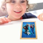 Puzzle din lemn, Elsa, 9 piese, Multicolor, 15x12 cm, PDUV081 - imagine 4