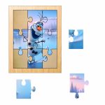Puzzle din lemn, Olaf, 9 piese, Multicolor, 15x12 cm, PDUV082 - imagine 2