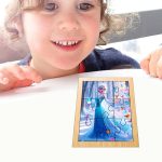 Puzzle din lemn, Elsa, 9 piese, Multicolor, 15x12 cm, PDUV083 - imagine 4