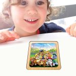 Puzzle din lemn, Patrula Catelusilor, 4 piese, Multicolor, 10x10 cm, PDUV099 - imagine 4