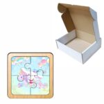 Puzzle din lemn, Cinnamoroll, 4 piese, Multicolor, 10x10 cm, PDUV108 - imagine 3