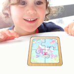 Puzzle din lemn, Cinnamoroll, 4 piese, Multicolor, 10x10 cm, PDUV108 - imagine 4