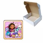 Puzzle din lemn, Gabby's Dollhouse, 4 piese, Multicolor, 10x10 cm, PDUV115 - imagine 3
