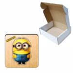 Puzzle din lemn, Minion, Incastru, 5 piese, Multicolor, 12x12 cm, PDUV130 - imagine 3