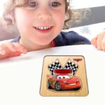 Puzzle din lemn, Cars, Incastru, 5 piese, Multicolor, 12x12 cm, PDUV131 - imagine 4
