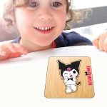 Puzzle din lemn, Kuromi, 5 piese, Incastru, Multicolor, 12x12 cm, PDUV133 - imagine 4