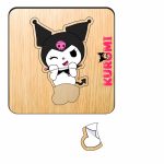 Puzzle din lemn, Kuromi, 5 piese, Incastru, Multicolor, 12x12 cm, PDUV133 - imagine 2