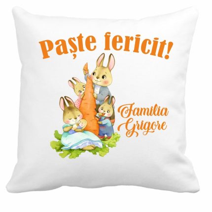 Perna de Paste, Personalizata, Multicolor, 40x40 cm, PPS006