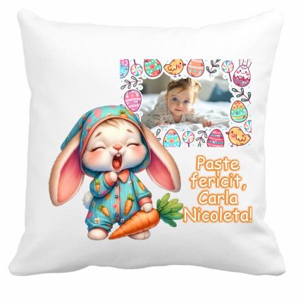 Perna de Paste, Personalizata, Multicolor, 40x40 cm, PPS008