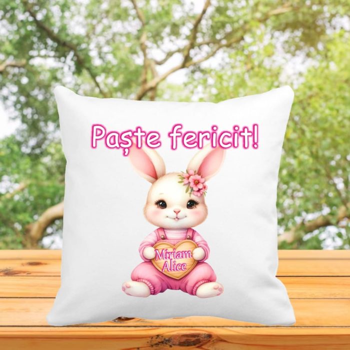 Perna de Paste, Personalizata, Multicolor, 40x40 cm, PPS011 - imagine 3