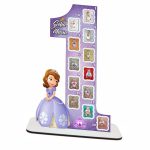 Cifra aniversara cu 12 rame foto, Personalizata, Printesa Sofia, Lemn, 60x36 cm, RFAUV001 - imagine 3