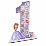 Cifra aniversara cu 12 rame foto, Personalizata, Printesa Sofia, Lemn, 60x36 cm, RFAUV001 - imagine 4