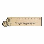 Rigla Gradinita, Personalizata, Lemn, 14x3,5cm, RGL005 - imagine 2
