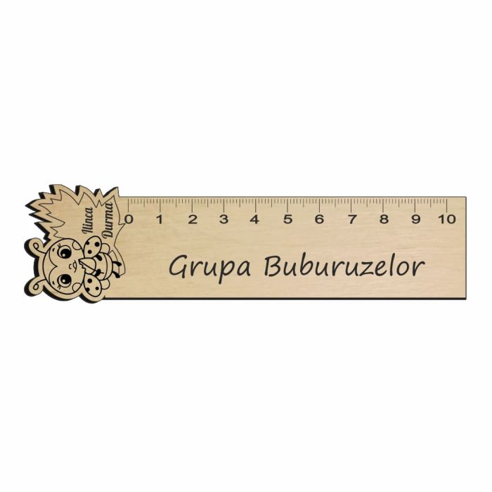 Rigla Gradinita, Personalizata, Lemn, 14x3,5cm, RGL006 - imagine 2