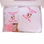 Set prima mea băiță cu nașii Minnie Mouse bumbac, SPB007 - imagine 2