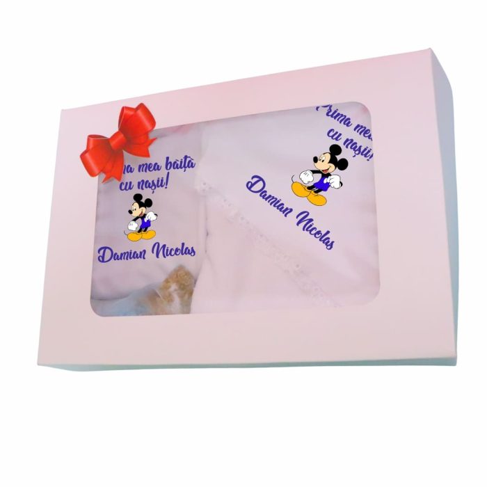 Set Prima mea baita cu Nasii, Mickey Mouse, Bumbac, SPB14 - imagine 1
