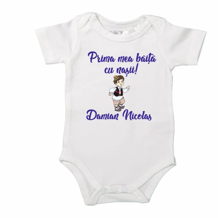 Set Prima mea baita cu Nasii, Alb, Bumbac, SPB17 - imagine 4