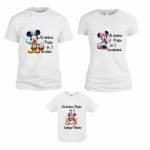 Set 3 Tricouri Pentru Paste, Familie, Bumbac, Alb, TP39