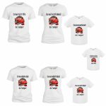 Set 7 tricouri pentru aniversarea de 2 ani, Cars, Bumbac, Alb, TRA001