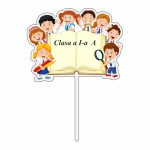 Topper Lemn, Scoala, Personalizat, Multicolor, TSUV001