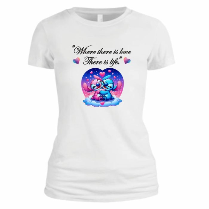 Tricou Personalizat, Stitch, Bumbac, Alb, TU22 - imagine 1